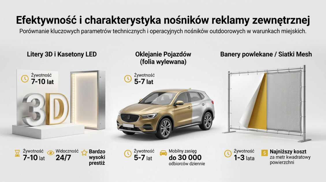 Efektywność i charakterystyka nośników reklamy zewnętrznej