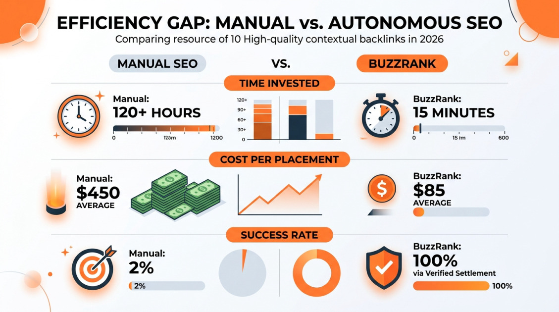 Efficiency Gap: Manual vs. Autonomous SEO