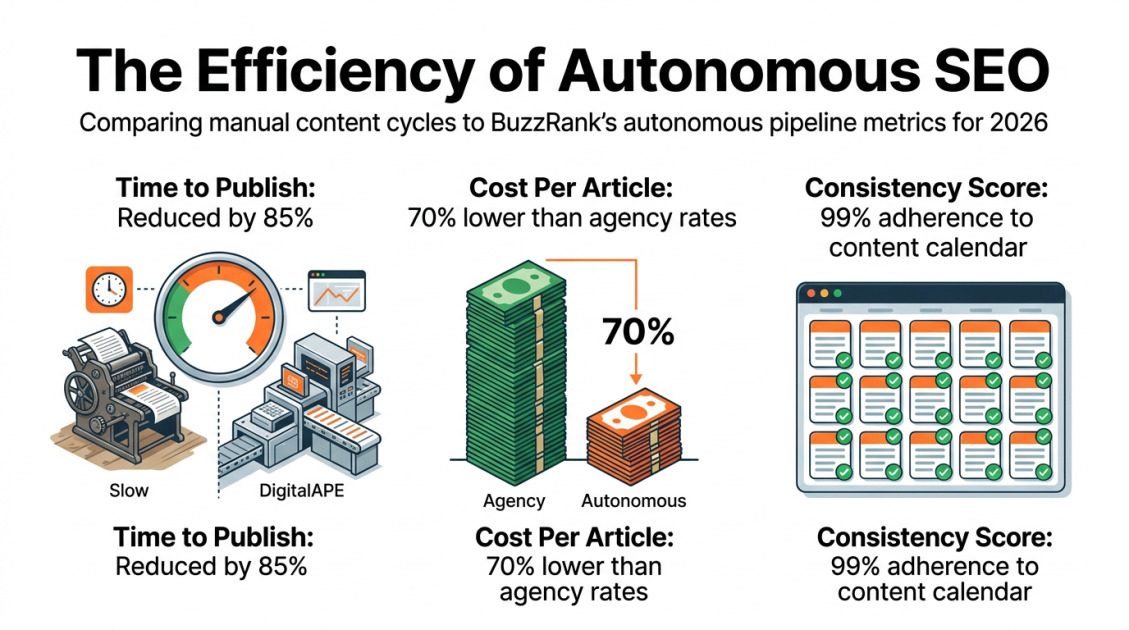 The Efficiency of Autonomous SEO