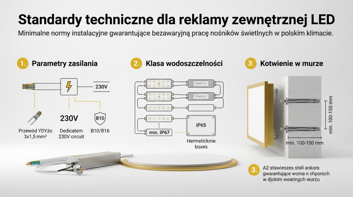 Standardy techniczne dla reklamy zewnętrznej LED