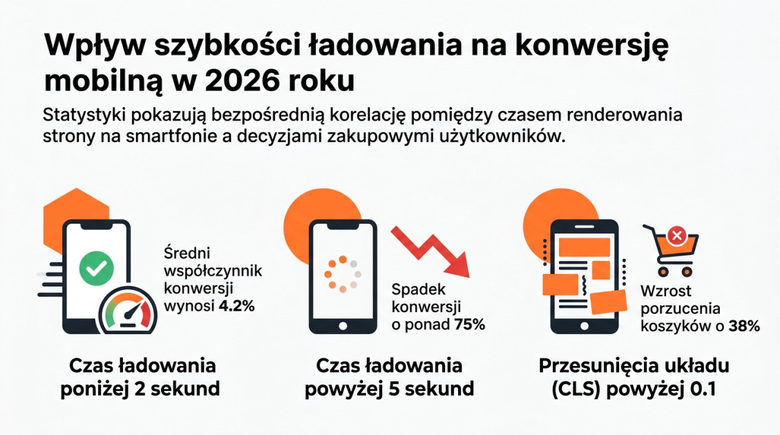 Wpływ szybkości ładowania na konwersję mobilną w 2026 roku