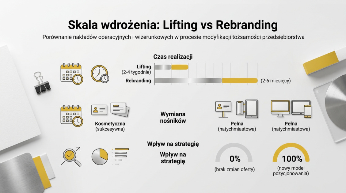 Skala wdrożenia: Lifting vs Rebranding