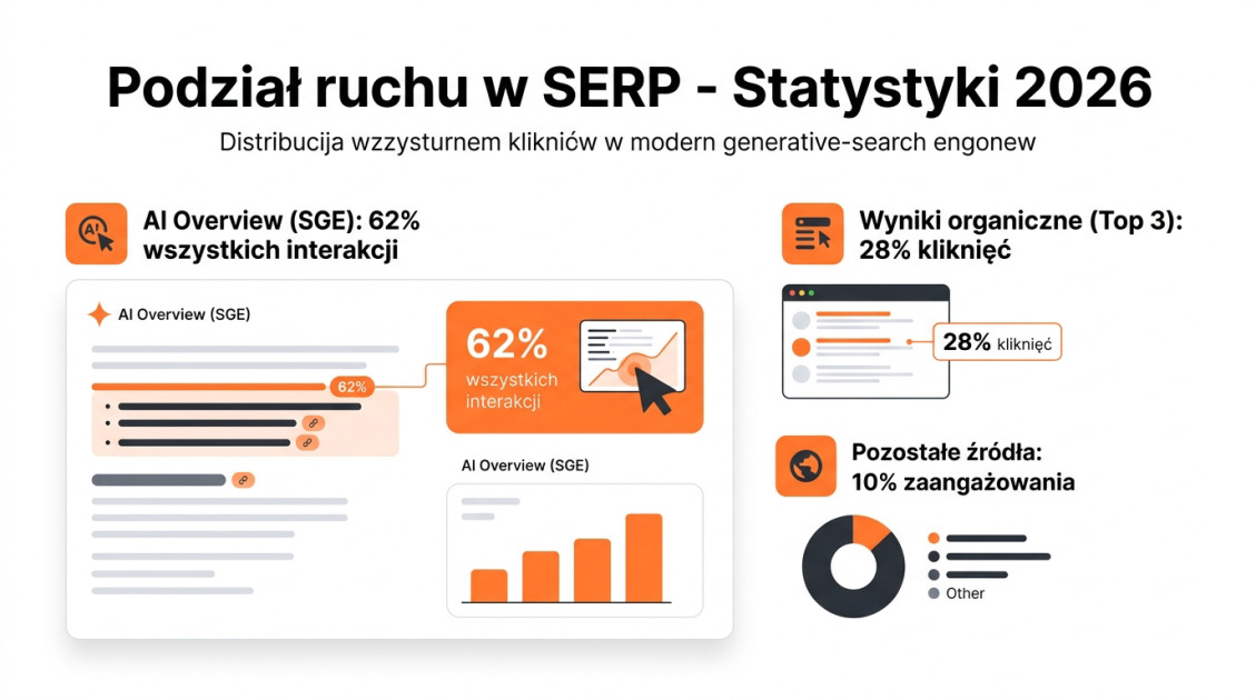 Podział ruchu w SERP - Statystyki 2026