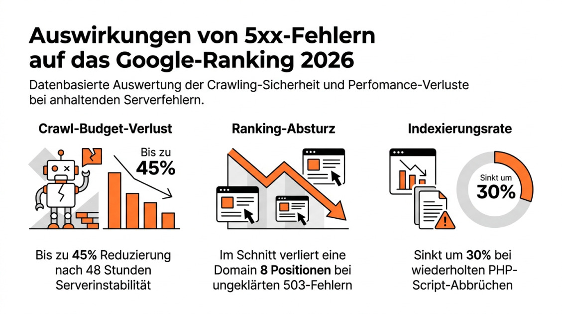 Auswirkungen von 5xx-Fehlern auf das Google-Ranking 2026