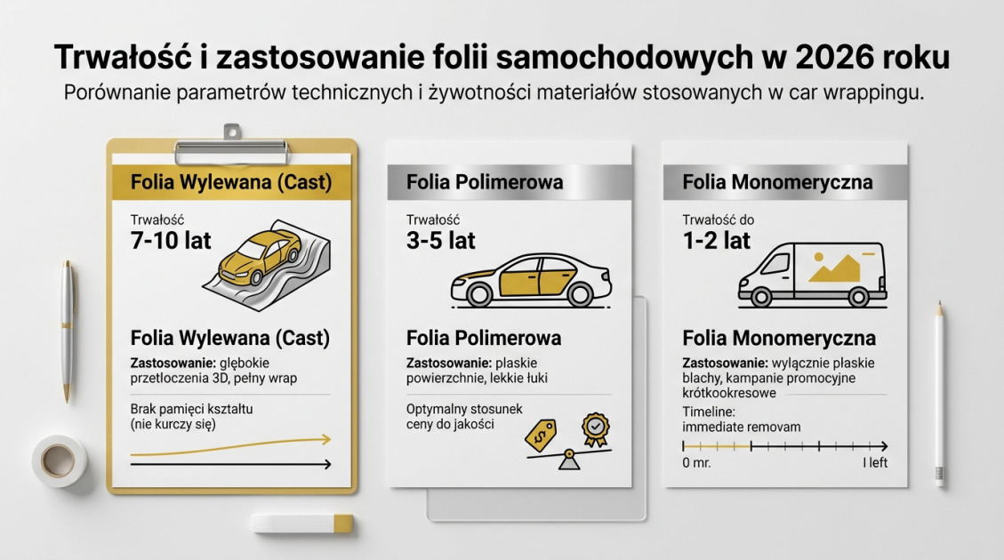 Trwałość i zastosowanie folii samochodowych w 2026 roku