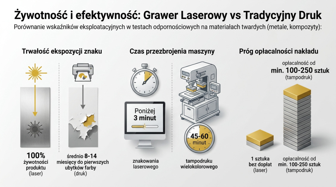 Żywotność i efektywność: Grawer Laserowy vs Tradycyjny Druk