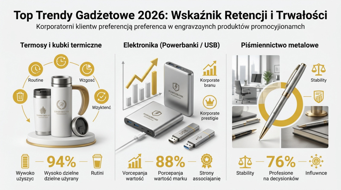 Top Trendy Gadżetowe 2026: Wskaźnik Retencji i Trwałości