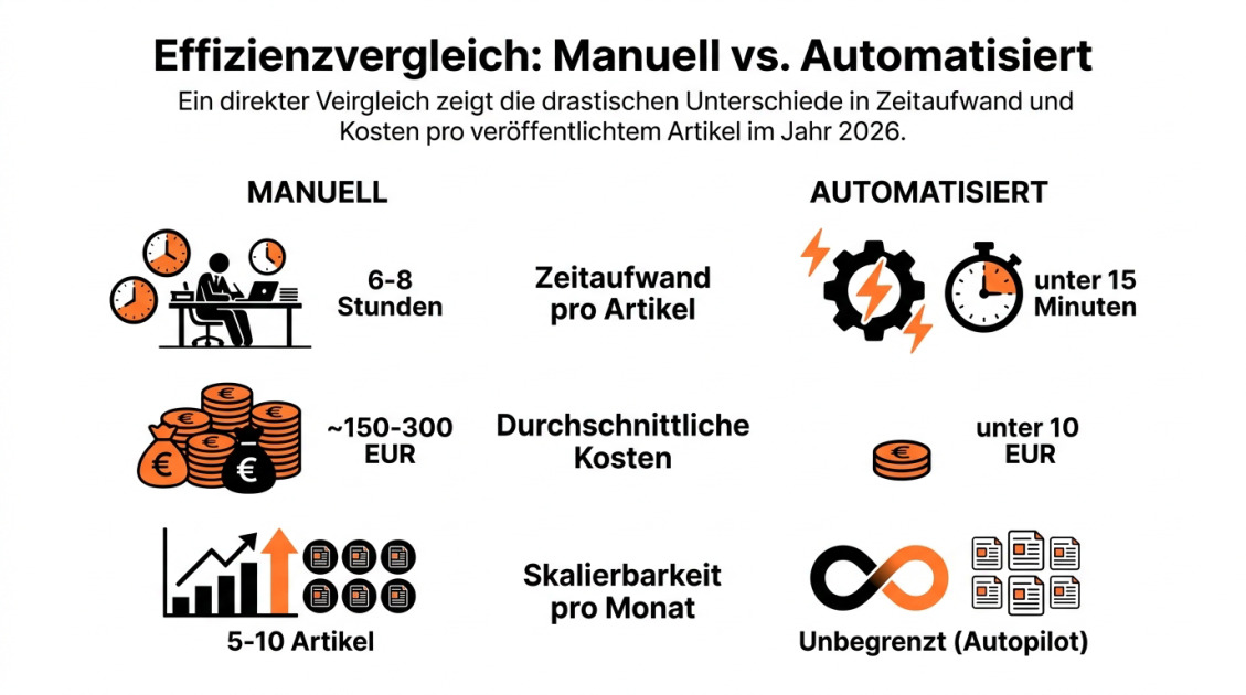 Effizienzvergleich: Manuell vs. Automatisiert