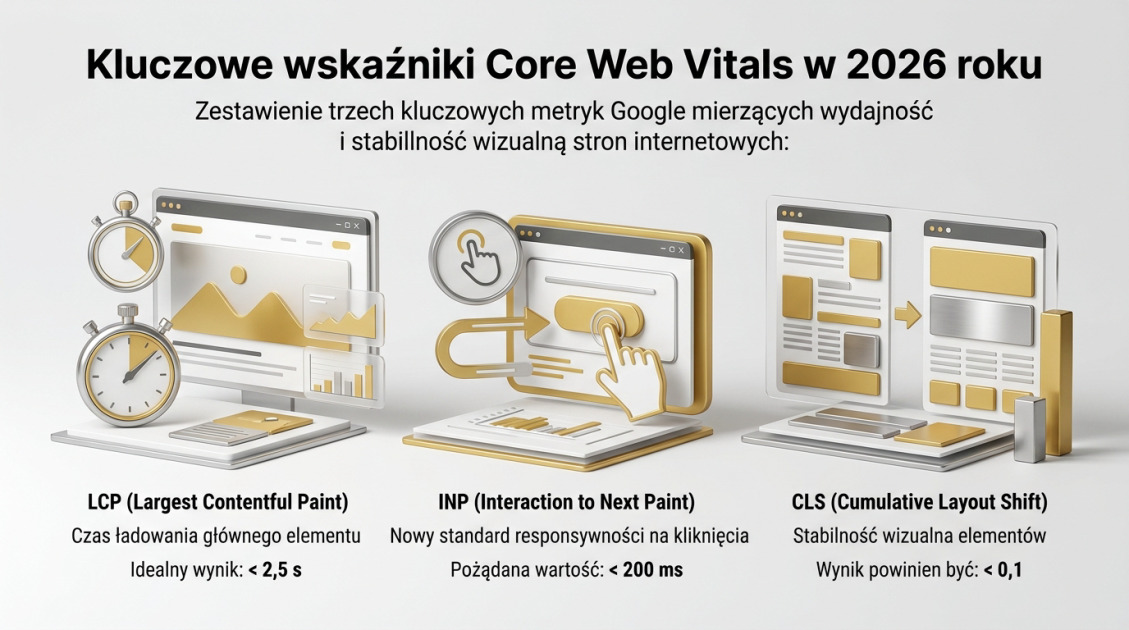 Kluczowe wskaźniki Core Web Vitals w 2026 roku