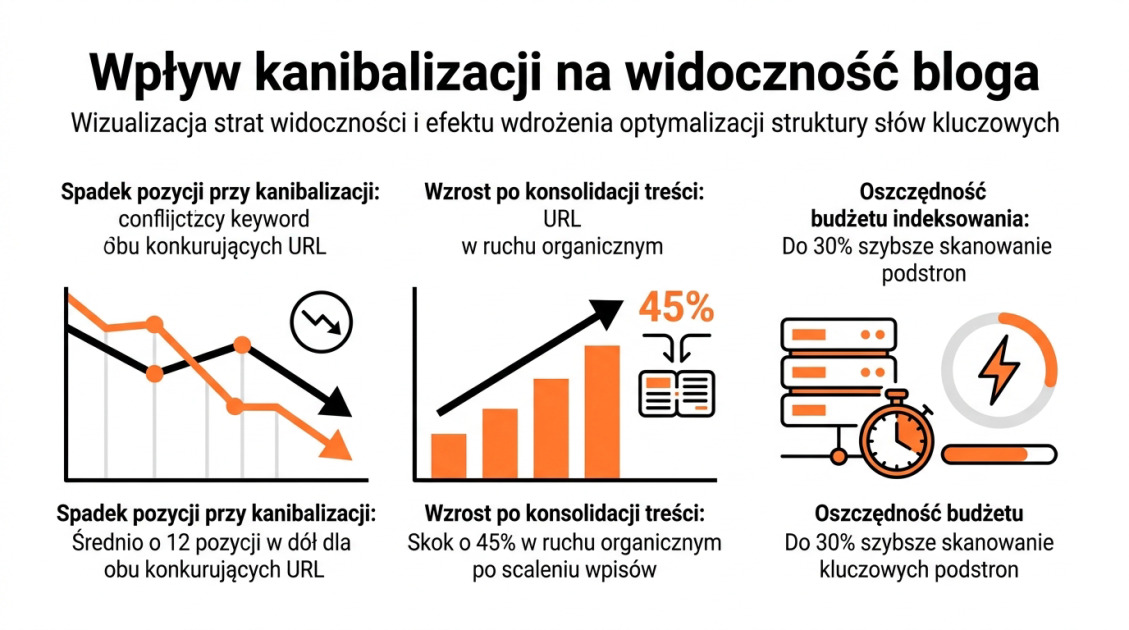 Wpływ kanibalizacji na widoczność bloga