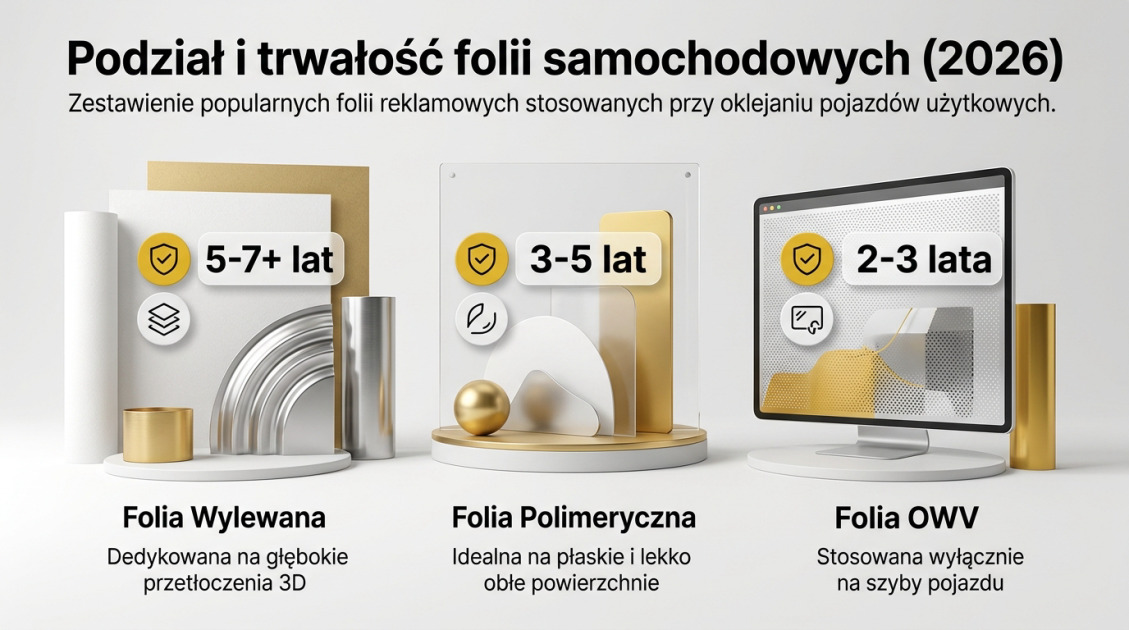 Podział i trwałość folii samochodowych (2026)