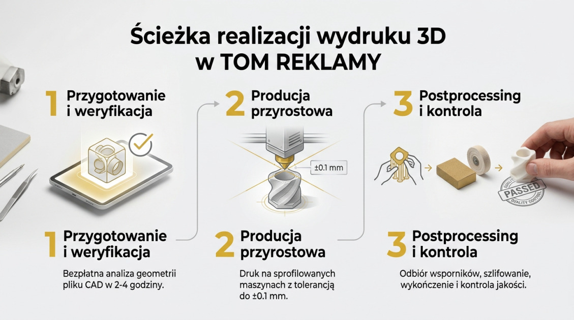 Ścieżka realizacji wydruku 3D w TOM REKLAMY