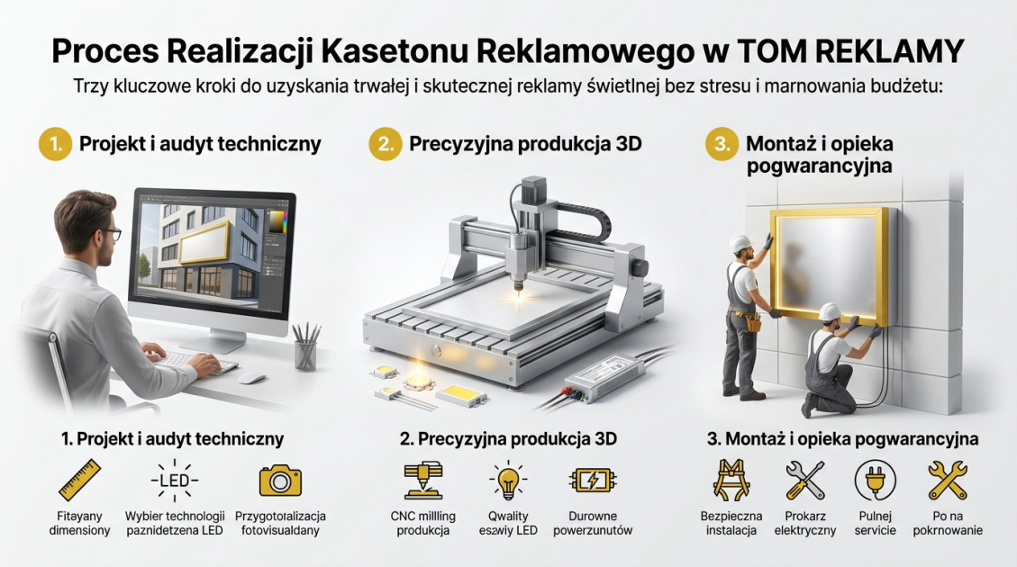 Proces Realizacji Kasetonu Reklamowego w TOM REKLAMY