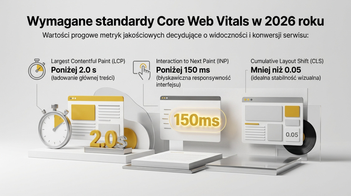 Wymagane standardy Core Web Vitals w 2026 roku