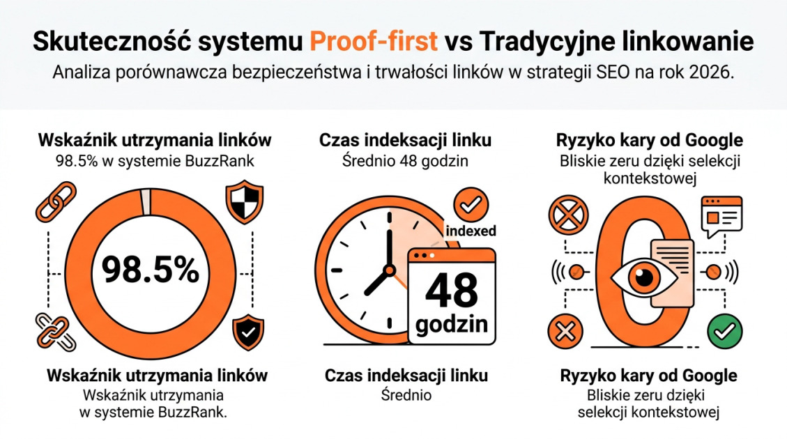 Skuteczność systemu Proof-first vs Tradycyjne linkowanie